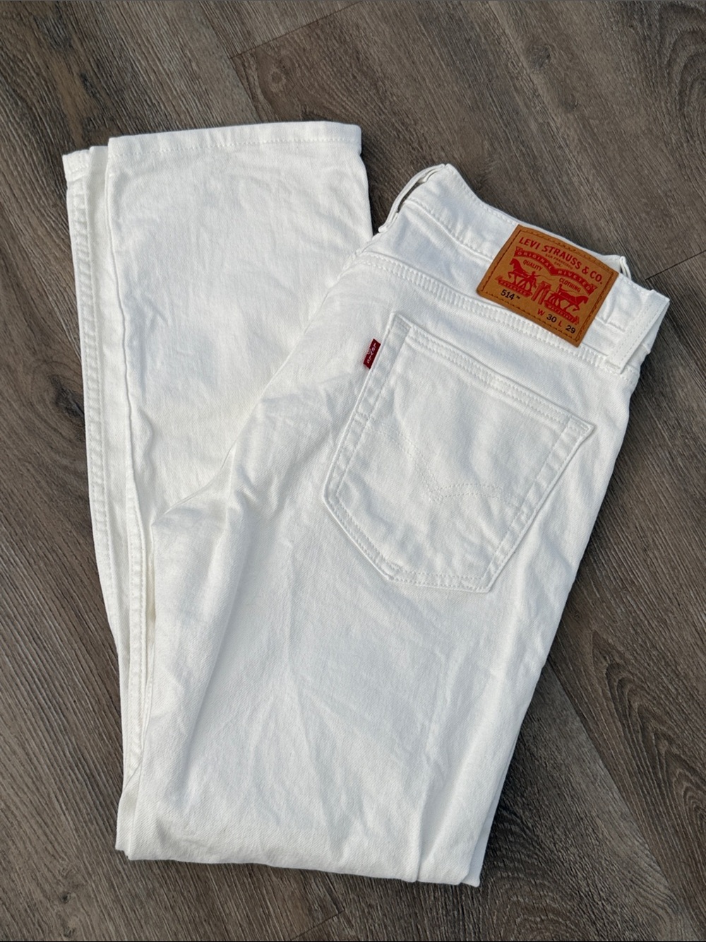 Levi's White 514 Straight Men’s Jeans